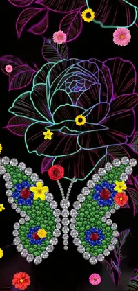 Black Organism Flower Live Wallpaper