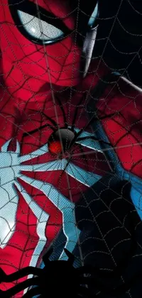 This Phone Live Wallpaper showcases a stunning close-up of an iconic superhero costume inspired by the world of Marvel Comics