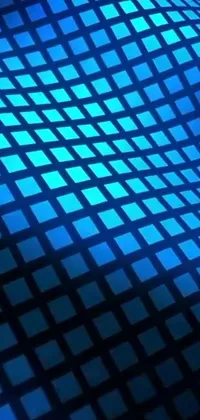 This animated live wallpaper features an abstract blue and black background with intricate polygons, creating a futuristic flair