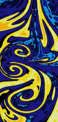 Blue Art Paint Organism Live Wallpaper