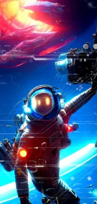 Blue Astronaut Entertainment Live Wallpaper