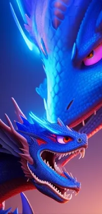 This stunning phone live wallpaper features a close-up of a fearsome dragon with its mouth agape, ready to unleash its fury