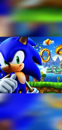Blue Azure Sonic The Hedgehog Live Wallpaper