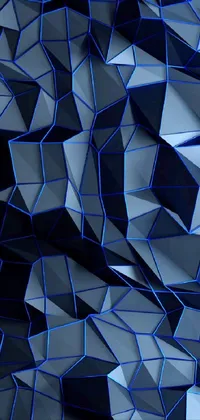 Blue Azure Triangle Live Wallpaper