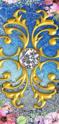Blue Botany Art Live Wallpaper