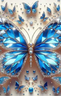 Blue Butterfly Insect Live Wallpaper