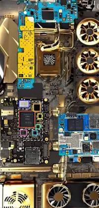 Blue Circuit Component Computer Hardware Live Wallpaper
