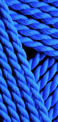 Experience the beauty of blue rope on your phone with this intricately designed live wallpaper