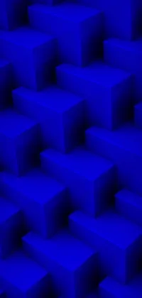 This phone live wallpaper is a visual masterpiece that consists of blue cubes arranged in a complex yet mesmerizing formation