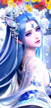 Anime Girl In China Dress Diamond Painting 