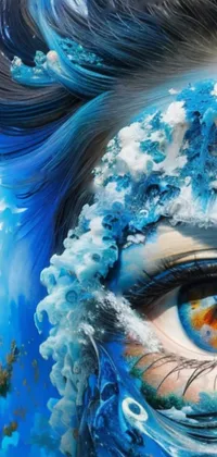 Blue Eyelash Azure Live Wallpaper