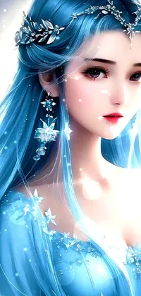 blue girl art