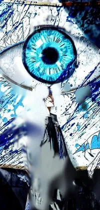Blue Eyelash Organism Live Wallpaper