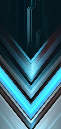 This live phone wallpaper boasts a black and blue abstract background with a unique digital design inspired by futurism