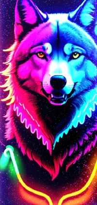neon wolf Live Wallpaper - free download