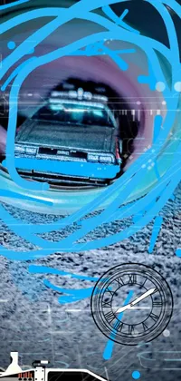 Blue Hood Automotive Tire Live Wallpaper