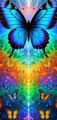 Blue Light Butterfly Live Wallpaper