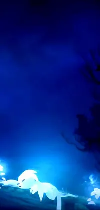 Blue Lighting Water Live Wallpaper