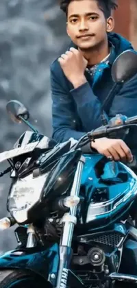 Blue Motorcycle Vehicle Live Wallpaper
