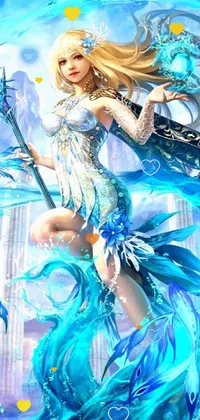 Blue Mythical Creature Azure Live Wallpaper