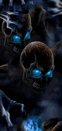 Blue Mythical Creature Bone Live Wallpaper