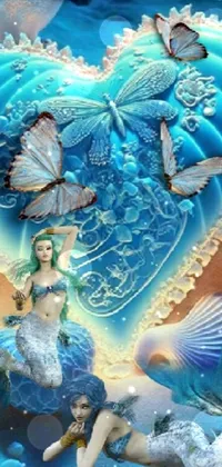 Blue Mythical Creature Nature Live Wallpaper