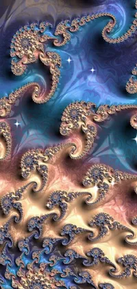 Blue Organism Art Live Wallpaper