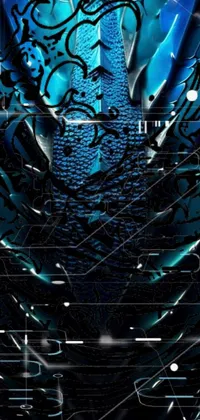 Blue Organism Font Live Wallpaper