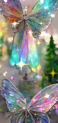 This live wallpaper brings nature and beauty to your phone screen with butterflies, sparkling crystals, and a 3D fairy