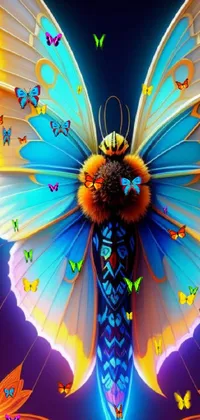 Blue Pollinator Organism Live Wallpaper