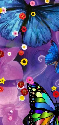 Blue Pollinator Purple Live Wallpaper
