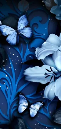 Blue Pollinator White Live Wallpaper