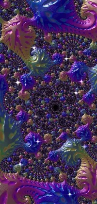 Blue Purple Botany Live Wallpaper