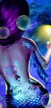 Blue Purple Human Body Live Wallpaper