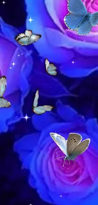 Blue Purple Insect Live Wallpaper