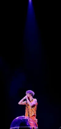 Blue Purple Microphone Live Wallpaper