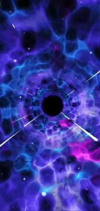 Experience the awe-inspiring beauty of a digital art wallpaper featuring a black hole