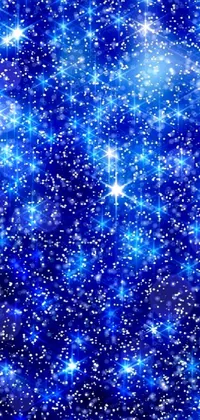 This cell phone live wallpaper features a stunningly beautiful blue and starry holiday season theme in an abstract and triptych design