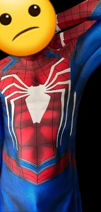 Looking for a dynamic Spider-Man live wallpaper to jazz up your phone? This stunning close-up captures the superhero in his iconic red and blue full bodysuit, complete with the spider emblem on the chest