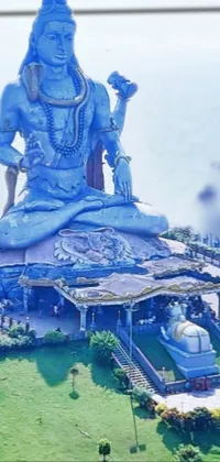 Blue Statue Sculpture Live Wallpaper