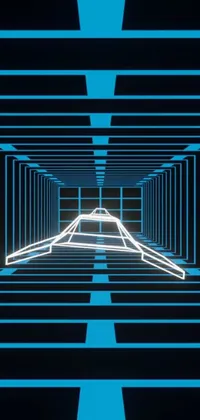 This live wallpaper features a captivating dynamically designed tunnel with a fast car speeding through it