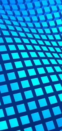 This stunning phone live wallpaper showcases an intricate pattern of blue squares in a futuristic design