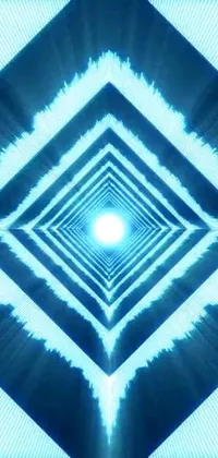 This phone live wallpaper features a stunning blue diamond hologram with vibrant colors and optical illusions inspired by abstract illusionism