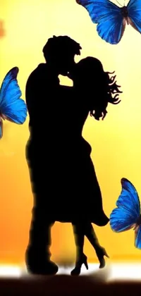 Blue Vertebrate Butterfly Live Wallpaper