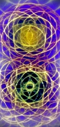 This live phone wallpaper features stunning digital art inspired by sacred geometry principles