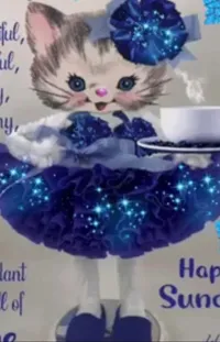 Blue White Cat Live Wallpaper