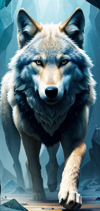 Blue Wolf Carnivore Live Wallpaper