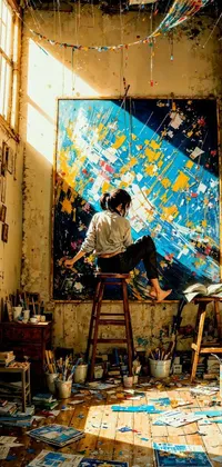 Blue World Textile Live Wallpaper