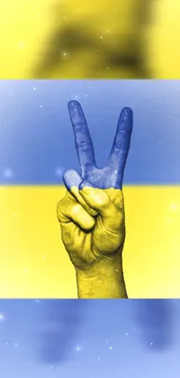 Blue Yellow Finger Live Wallpaper