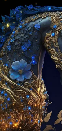 Body Jewelry Azure Feather Live Wallpaper